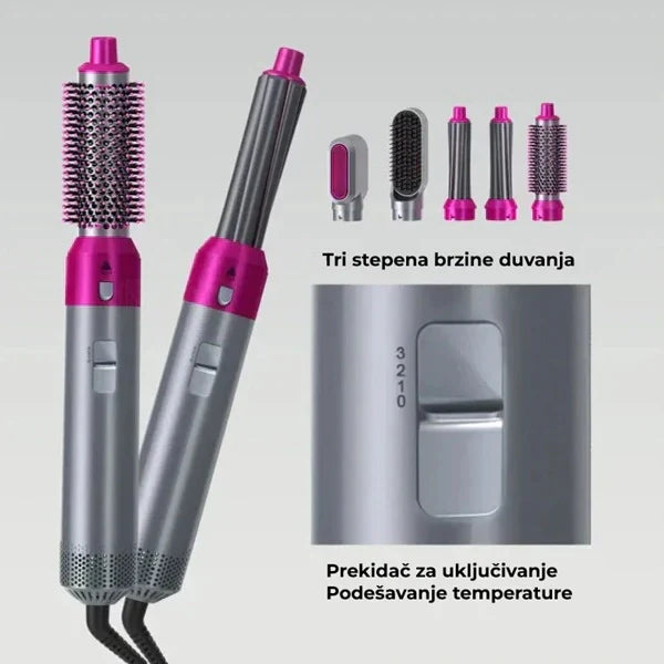 Air Styler - 5u1 Stajler sa nastavcima za oblikovanje kose