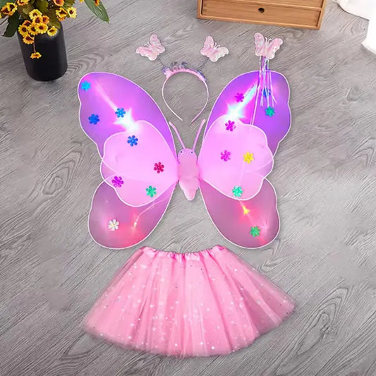 Kompletić svetljeća suknja i krila